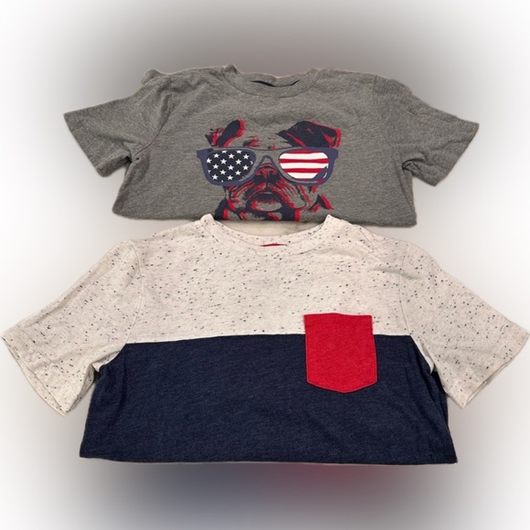 Red, White & Blue Bundle of 2‎ Shirts Youth Medium - Picture 1 of 8